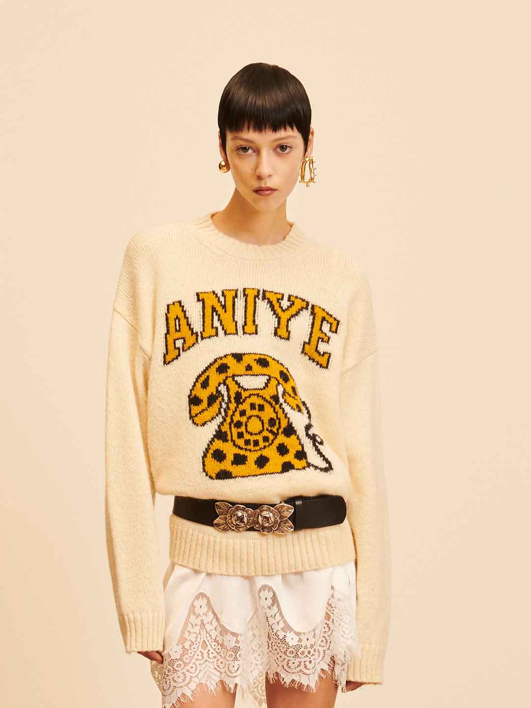 Aniye By Pull Telefono maglione panna 181504 PANNA ANIYE BY 