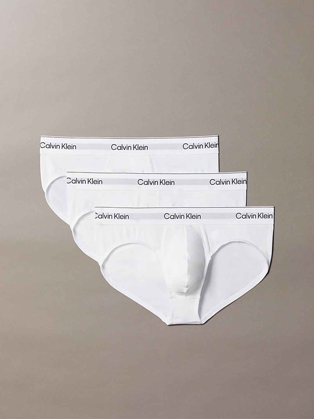 Calvin Klein slip bianco set da 3 LV00NB4388 100 BIANCO CALVIN KLEIN 