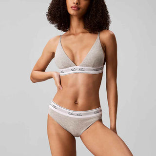Calvin Klein top grigio triangolo smerlato LV00QF9068 GRIGIO CALVIN KLEIN 