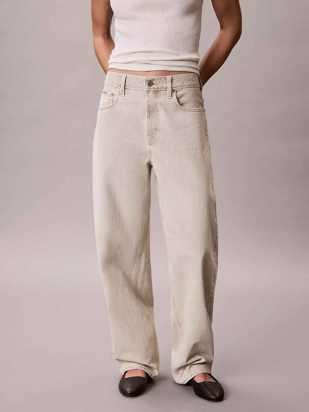 Calvin Klein jeans beige barrel LV047G746G BEIGE CALVIN KLEIN 