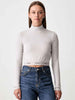 Calvin Klein t-shirt grigio a coste con orlo logato