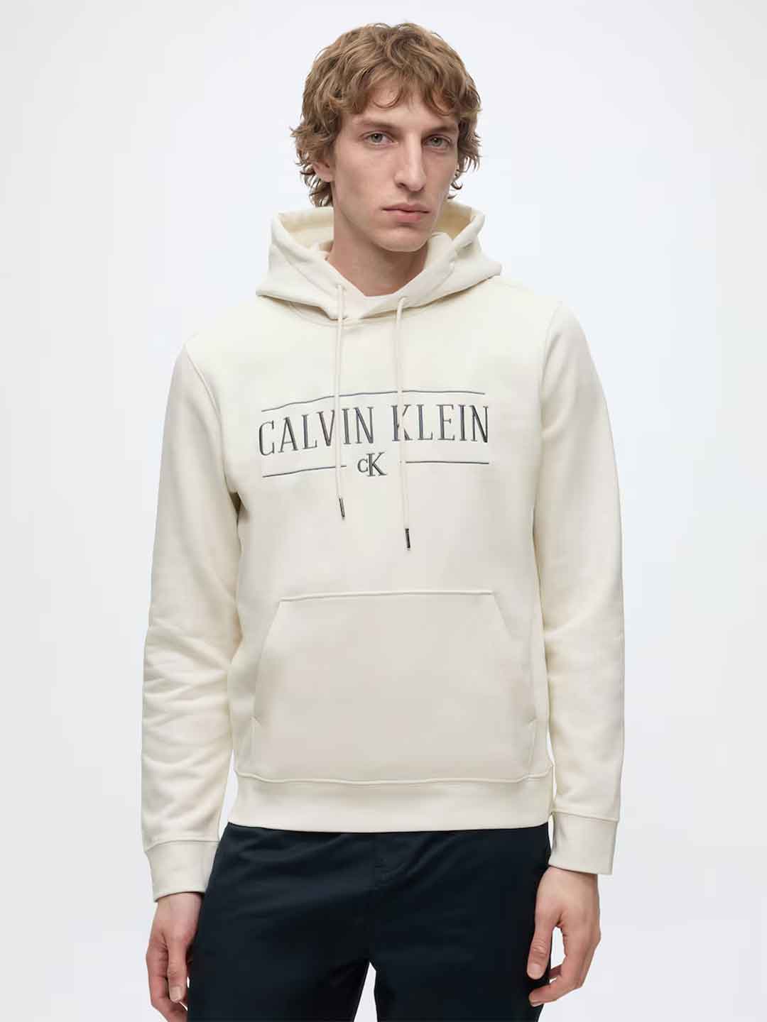 Calvin Klein felpa beige con cappuccio LV04RH238G BEIGE CALVIN KLEIN 