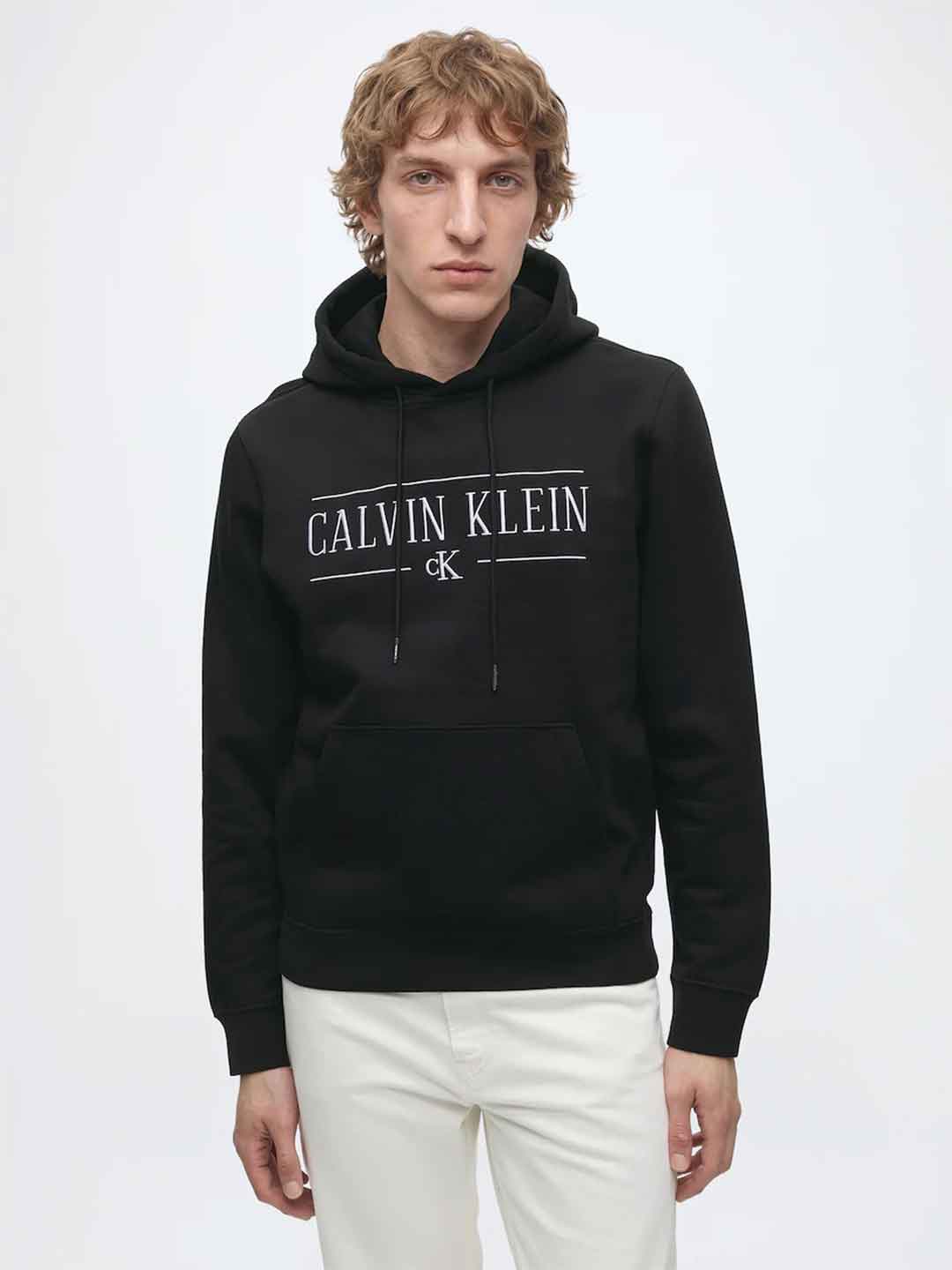 Calvin Klein felpa nero con cappuccio LV04RH238G NERO CALVIN KLEIN 