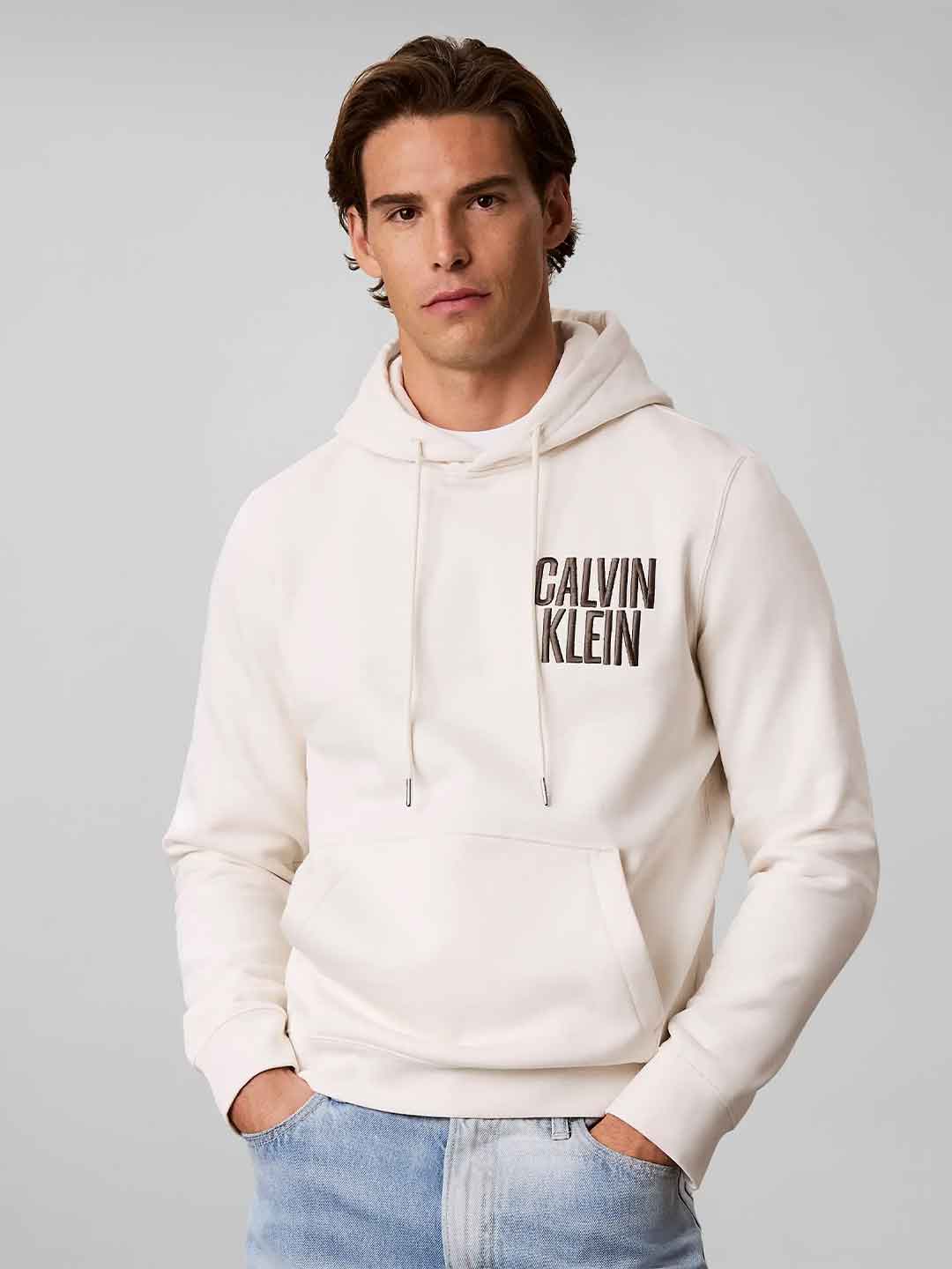 Calvin Klein felpa beige con grafica logo LV04RH247G BEIGE CALVIN KLEIN 