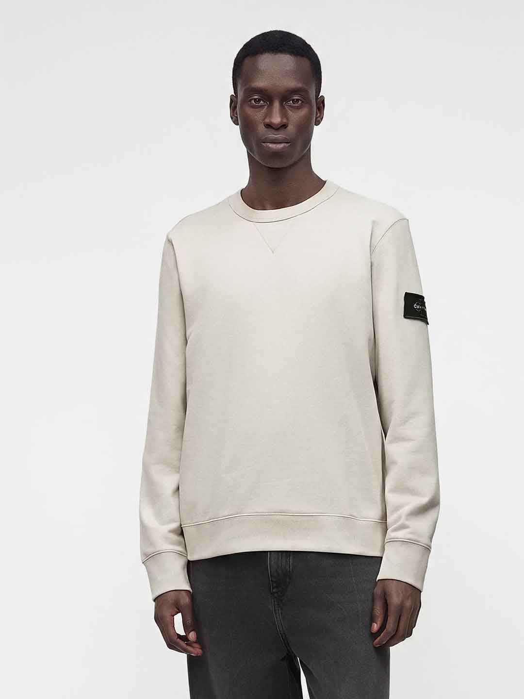 Calvin Klein felpa beige girocollo LV04RJ200G BEIGE CALVIN KLEIN 