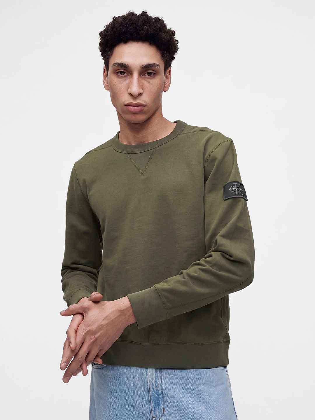 Calvin Klein felpa verde girocollo LV04RJ200G VERDE CALVIN KLEIN 