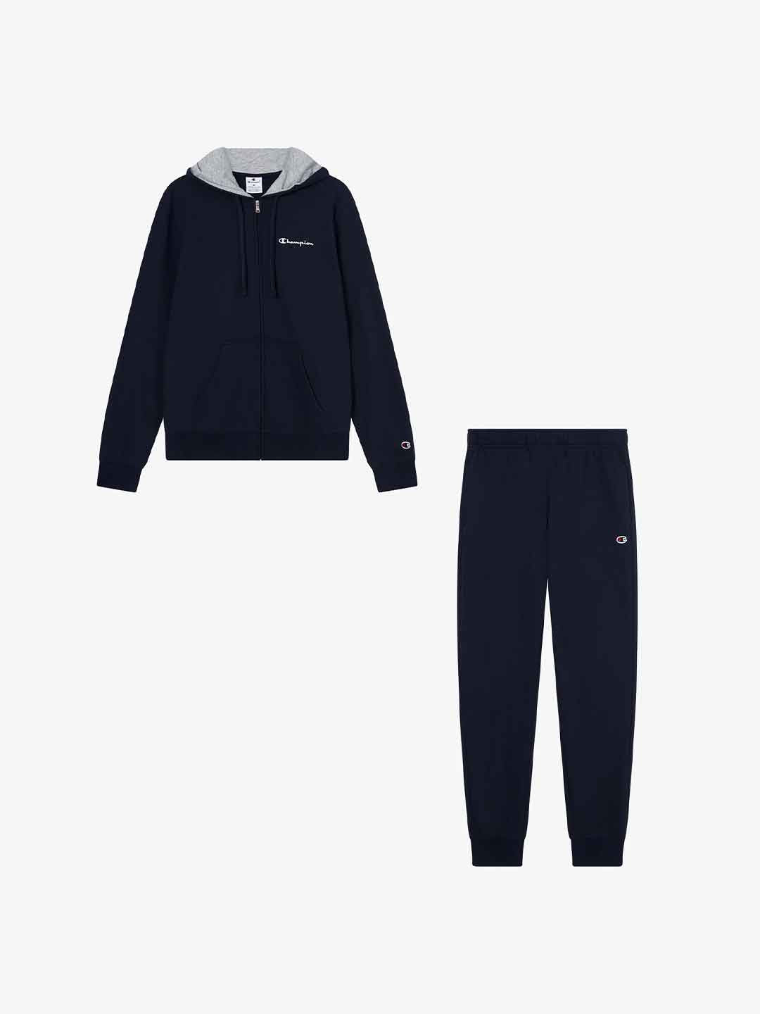 Champion coordinato nero con cappuccio grigio 222694 NERO CHAMPION 