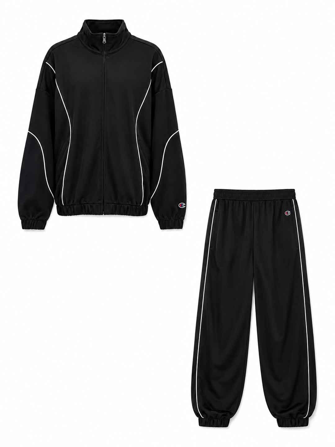 Champion coordinato nero con banda bianca 222699 NERO CHAMPION 