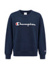 Champion felpa blu con logo bianco