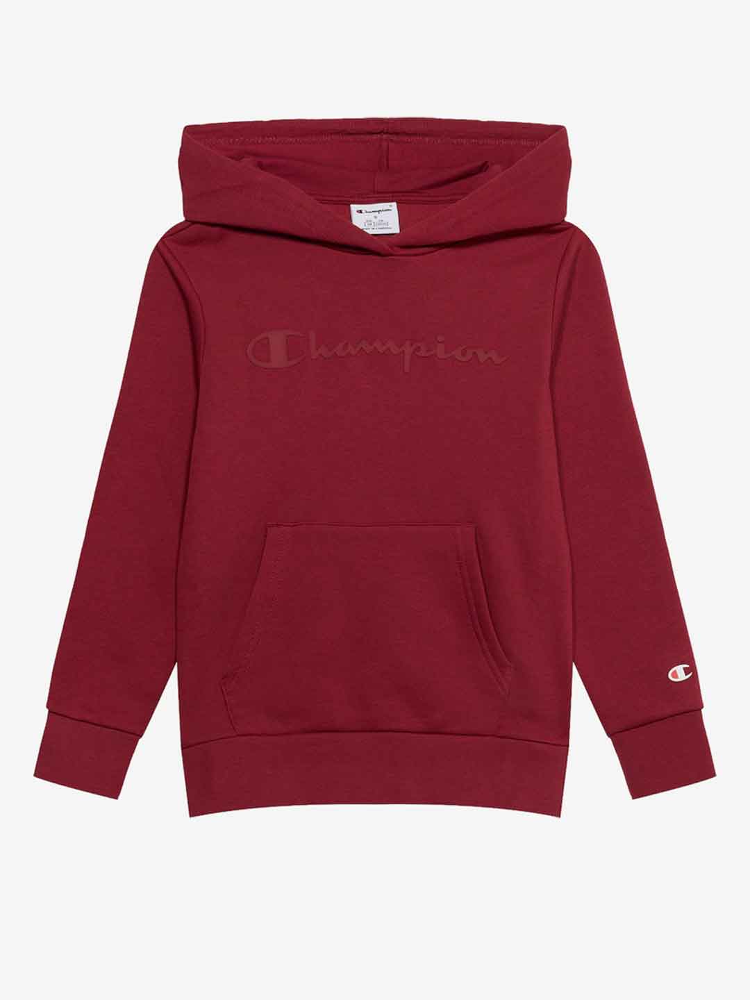 Champion felpa kids bordeaux cappuccio e logo 3-16 anni 307783 BORDEAUX CHAMPION 