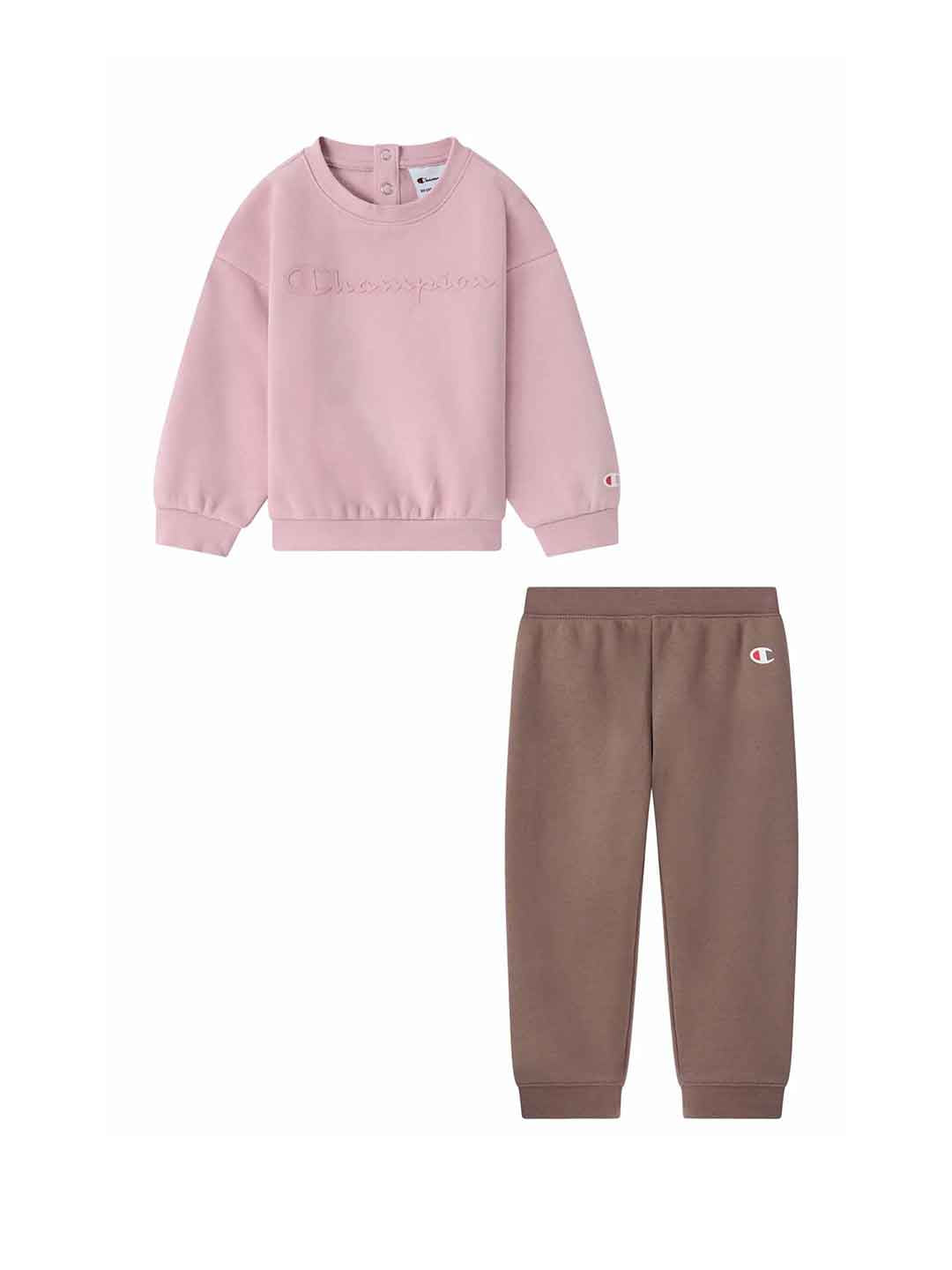Champion coordinato kids rosa e marrone 6-36 mesi 405235 -PS090 ROSA CHAMPION 