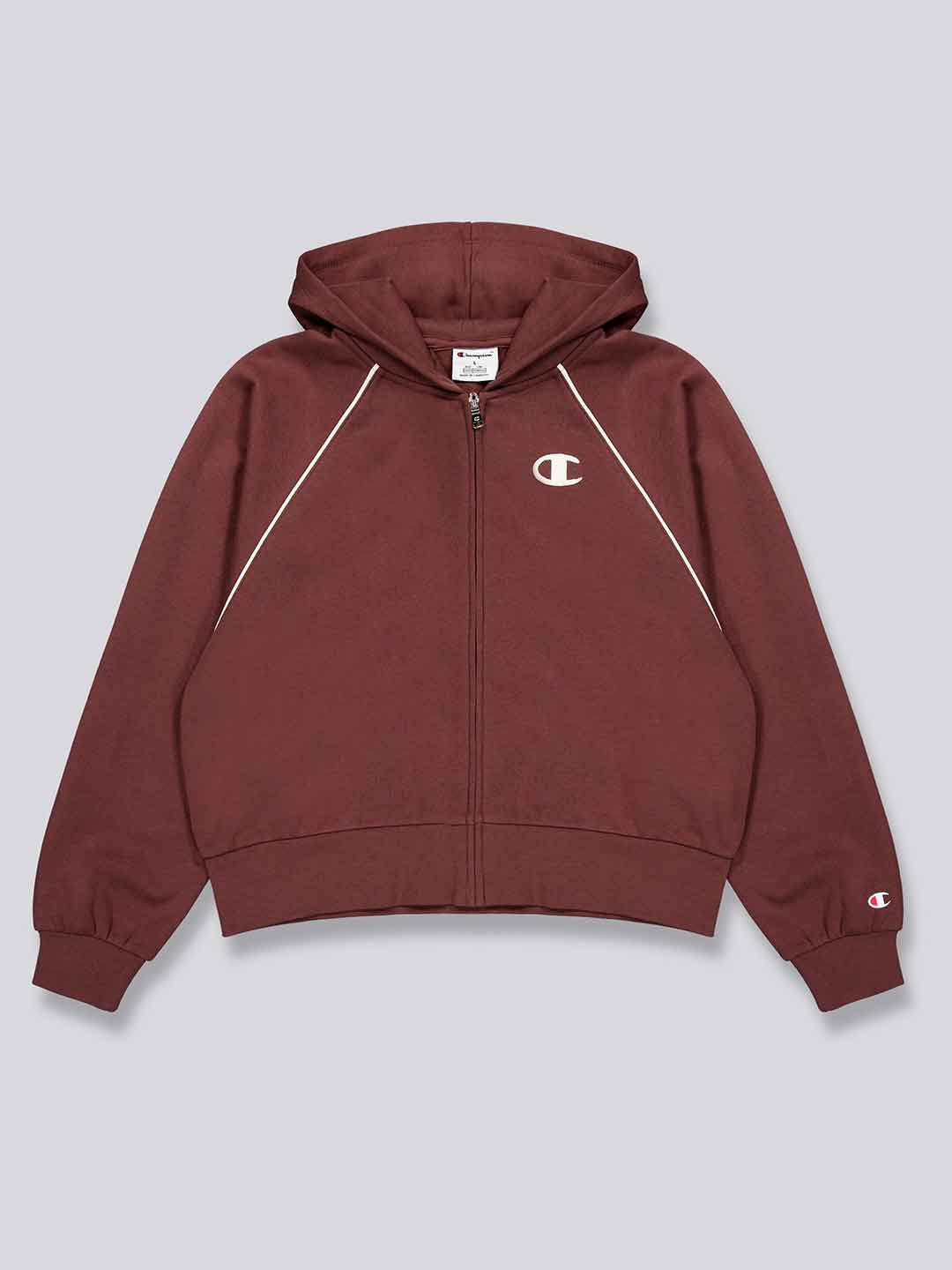 Champion felpa kids marrone con cappuccio e zip 3-16 anni 405443 MARRONE CHAMPION 