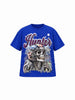 Cianotic t-shirt blu con strass