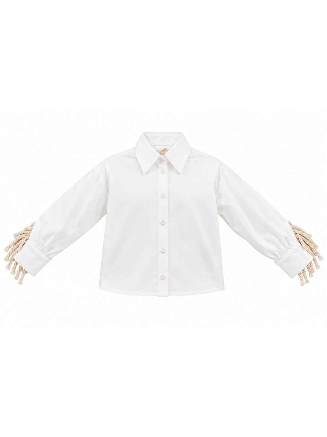 Cocò et Mamà Denali camicia kids bianco con frange 2-13 anni DENALI BIANCO COCO' ET MAMA' 
