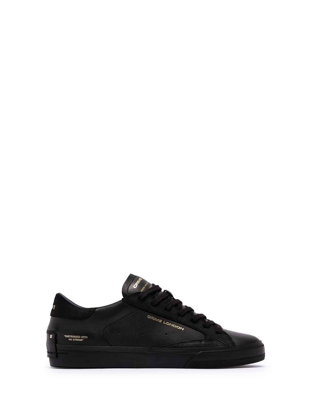 Crime Distressed 2.0 sneakers nero e oro 10053 NERO CRIME 