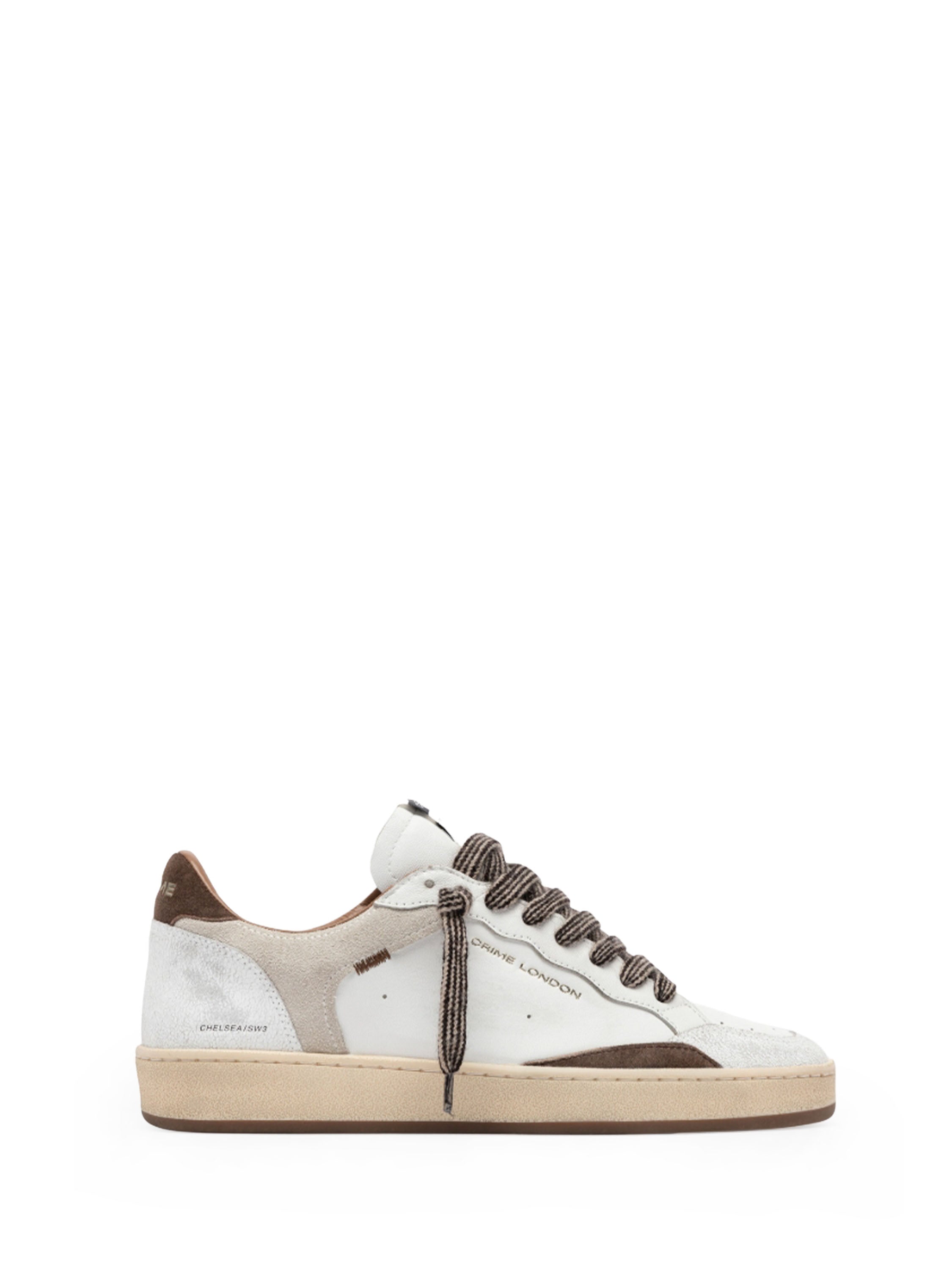 Crime Chelsea sneakers bianco con tab marrone 10200 BIANCO CRIME 
