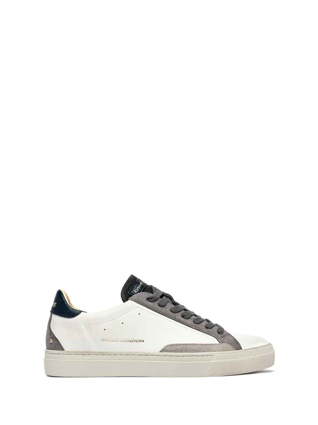 Crime Essential sneakers bianco con tab blu 10804 BIANCO CRIME 