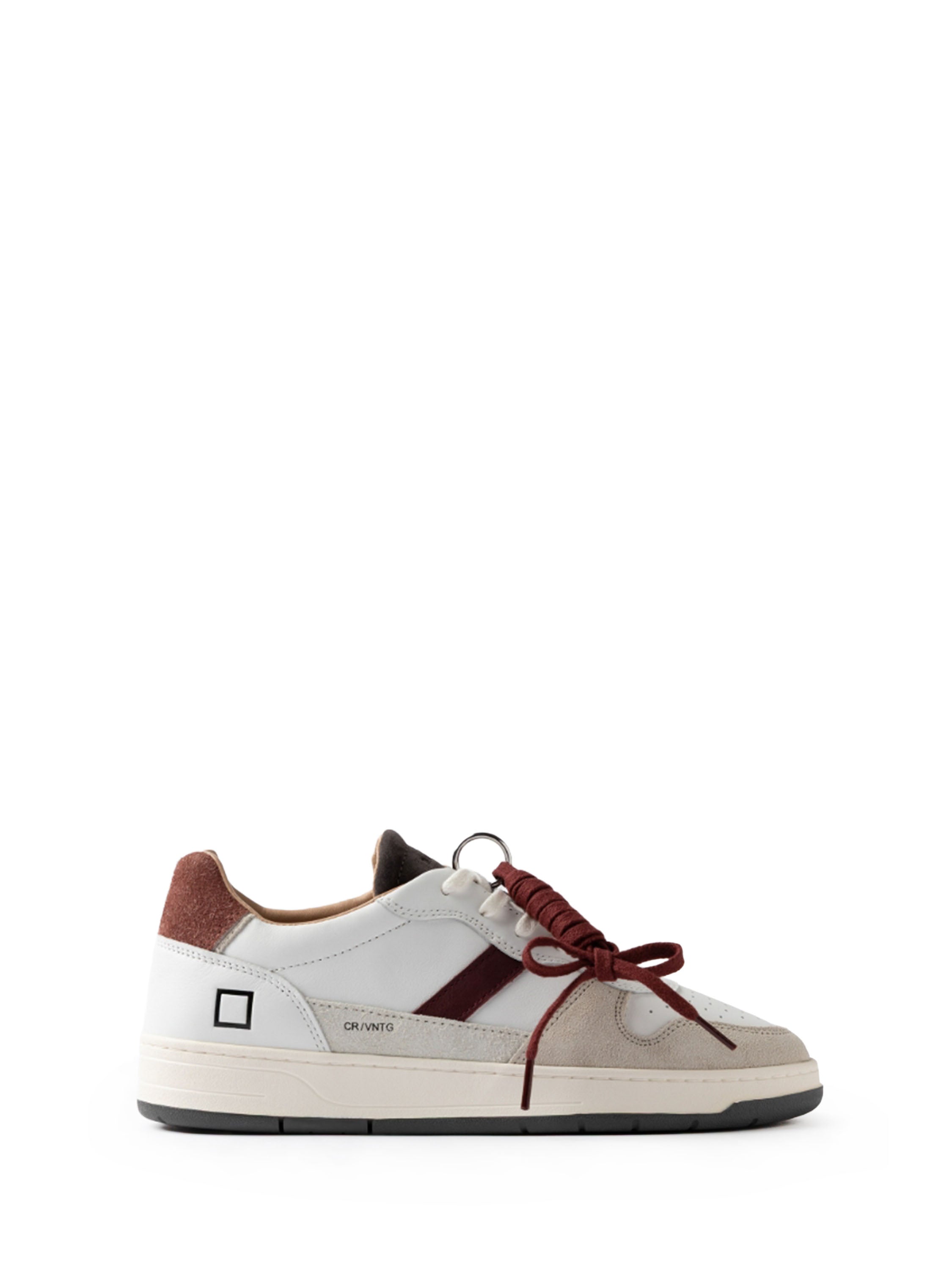 D.A.T.E. Court 2.0 Vintage sneakers bianco e bordeaux M451-C2-VN-WX BIANCO DATE 