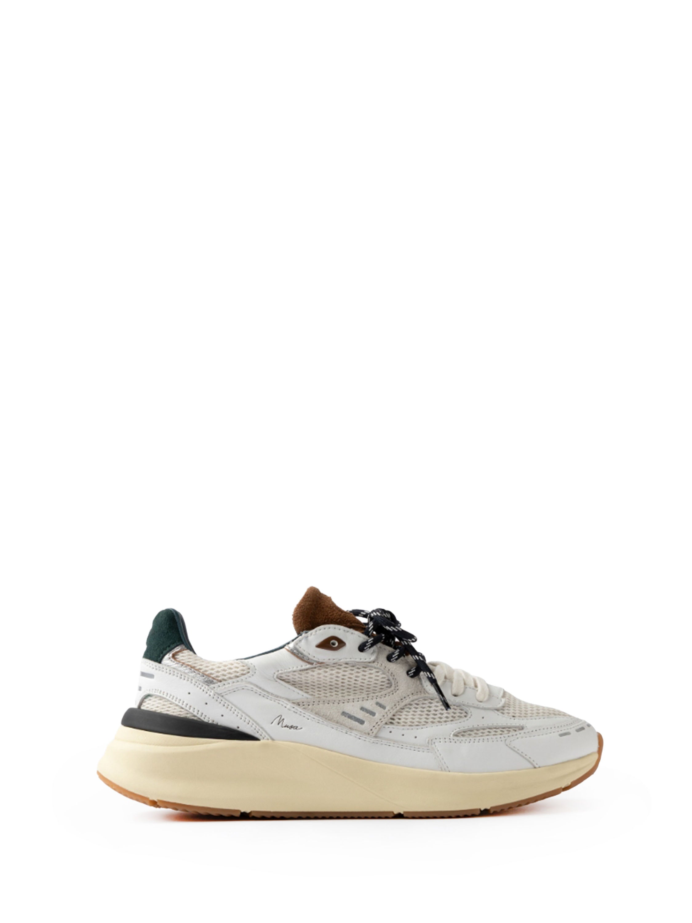 D.A.T.E. Musa HF sneakers bianco con tab verde M451-MS-HF-WG BIANCO DATE 