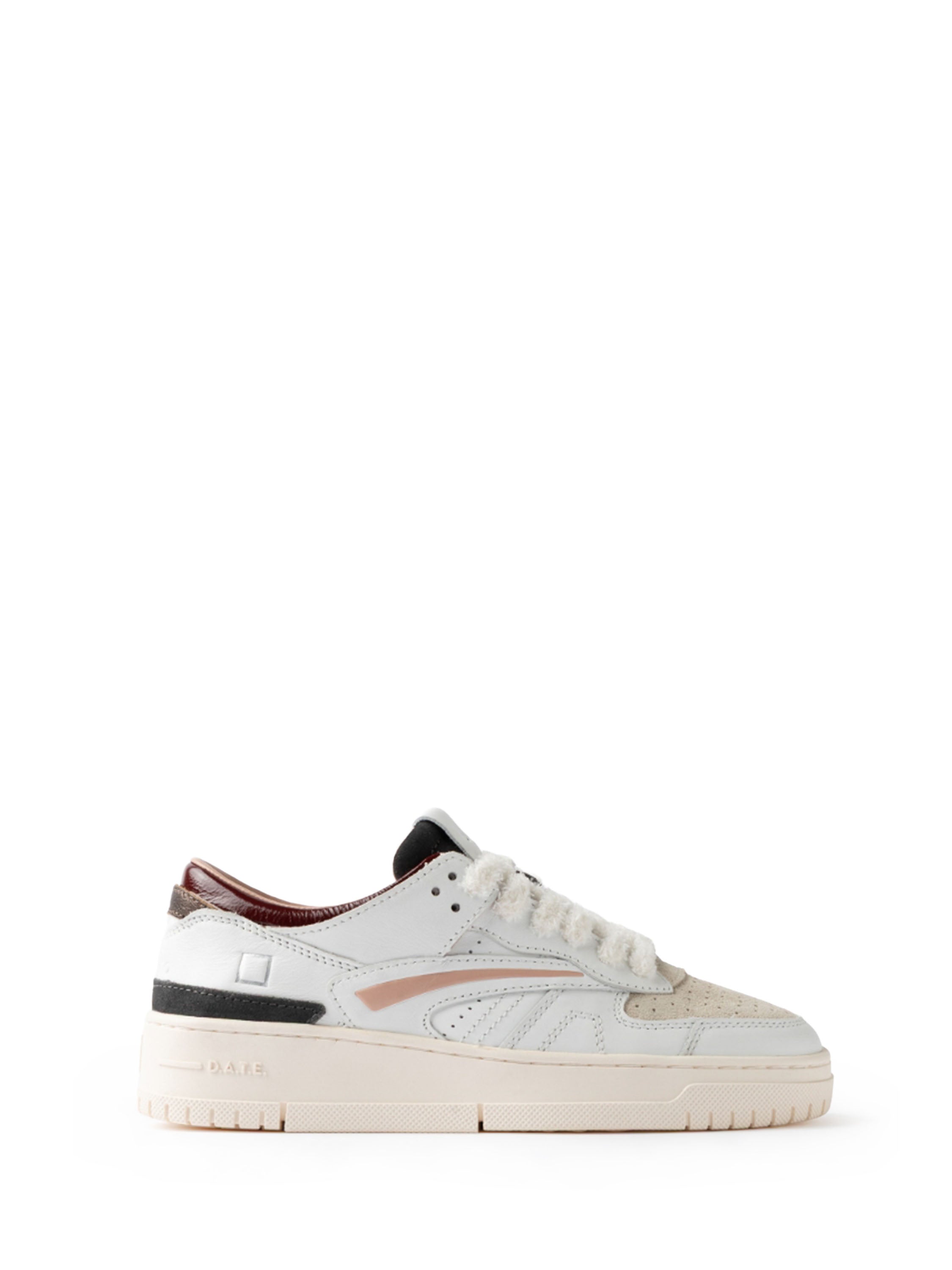 D.A.T.E. Torneo sneakers bianco con tab bordeaux W451-TO-CO-WX BIANCO DATE 