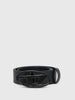 Diesel cintura nero con logo Oval D