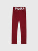 Diesel leggings bordeaux con logo tagliato