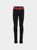 Diesel leggings nero con logo tagliato
