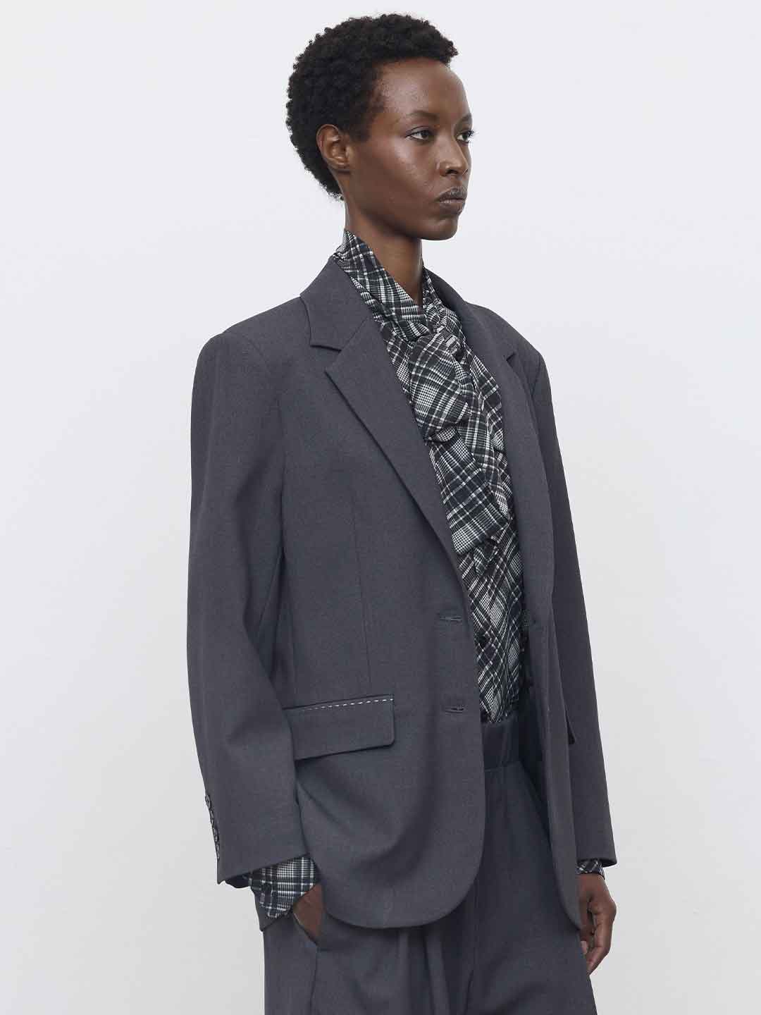 Eleh giacca grigio monopetto EFW260073 GRIGIO ELEH 