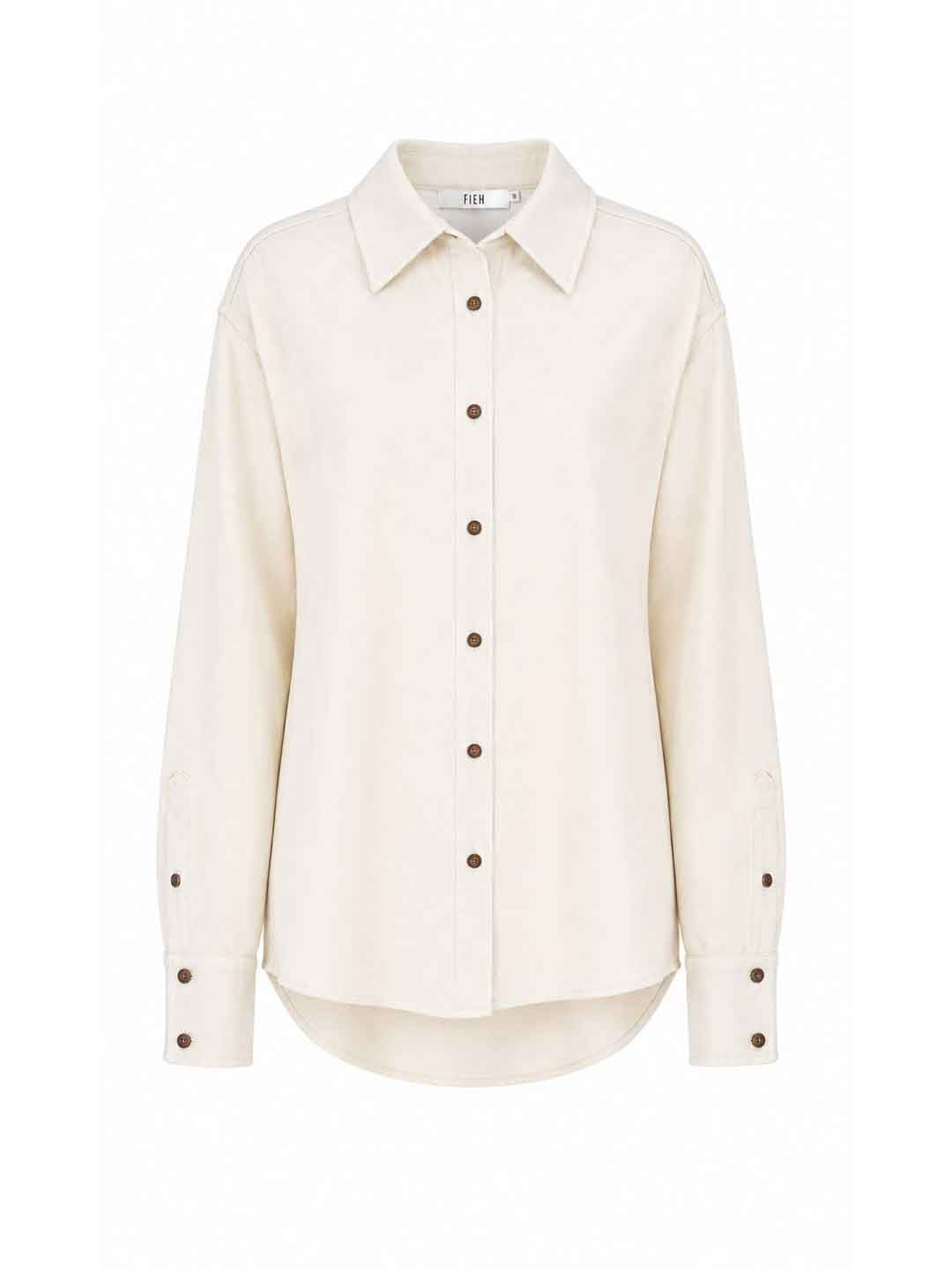 Eleh camicia panna con polsini a quadri EFW260118 PANNA ELEH 