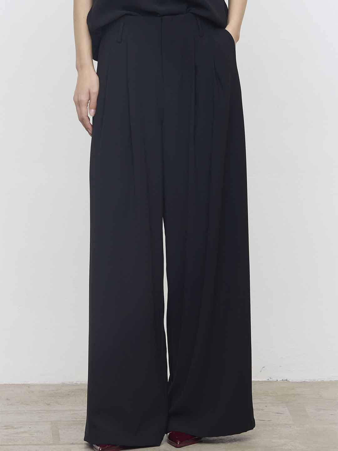 Eleh pantalone nero ampio EFW260271 NERO ELEH 