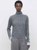 Eleh maglione grigio e celeste con bottoni