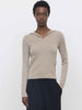 Eleh maglione beige con cappuccio
