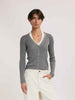 Eleh maglione grigio con bottoni