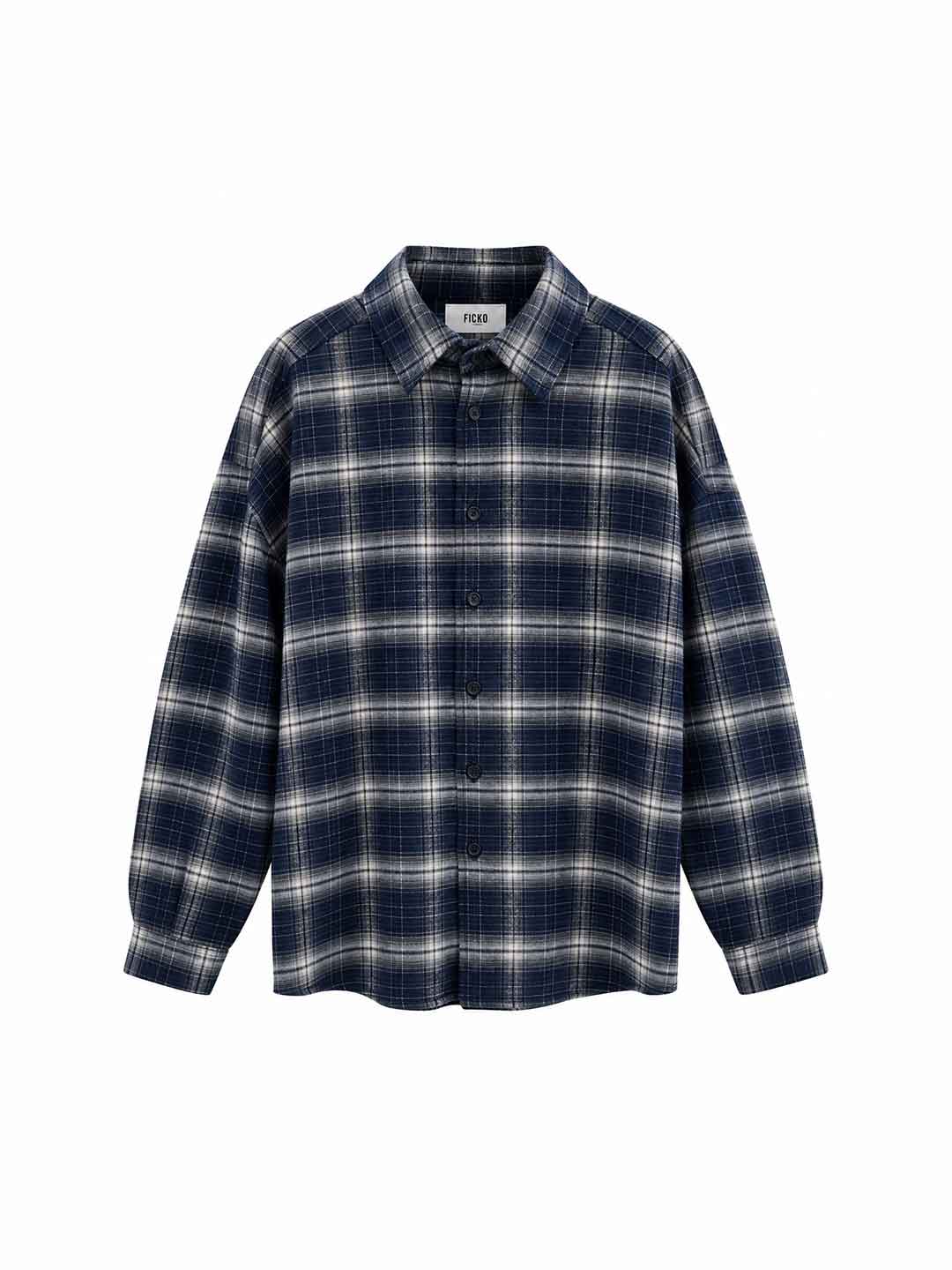 Ficko camicia blu a quadri CFC2602 BLU FICKO 