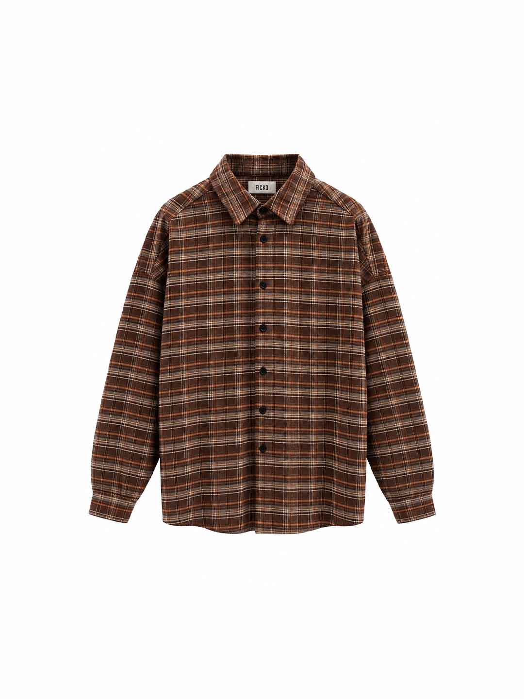 Ficko camicia marrone a quadri CFC260 MARRONE FICKO 