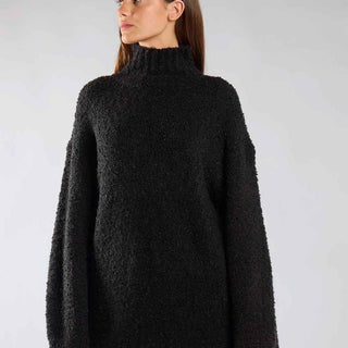 Glamorous maglione nero collo alto over KA7503 NERO GLAMOROUS 