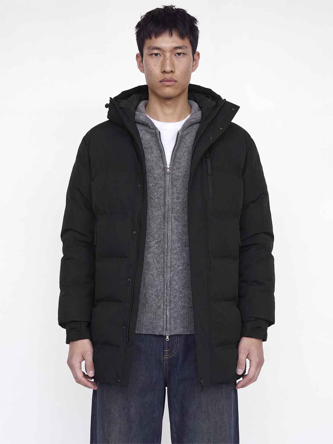 Jack & Jones piumino nero lungo 12299864 NERO JACK & JONES 