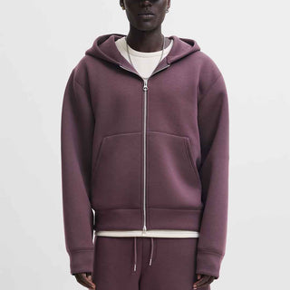 Jack & Jones felpa bordeaux con cappuccio e zip 12302694 BORDEAUX JACK & JONES 
