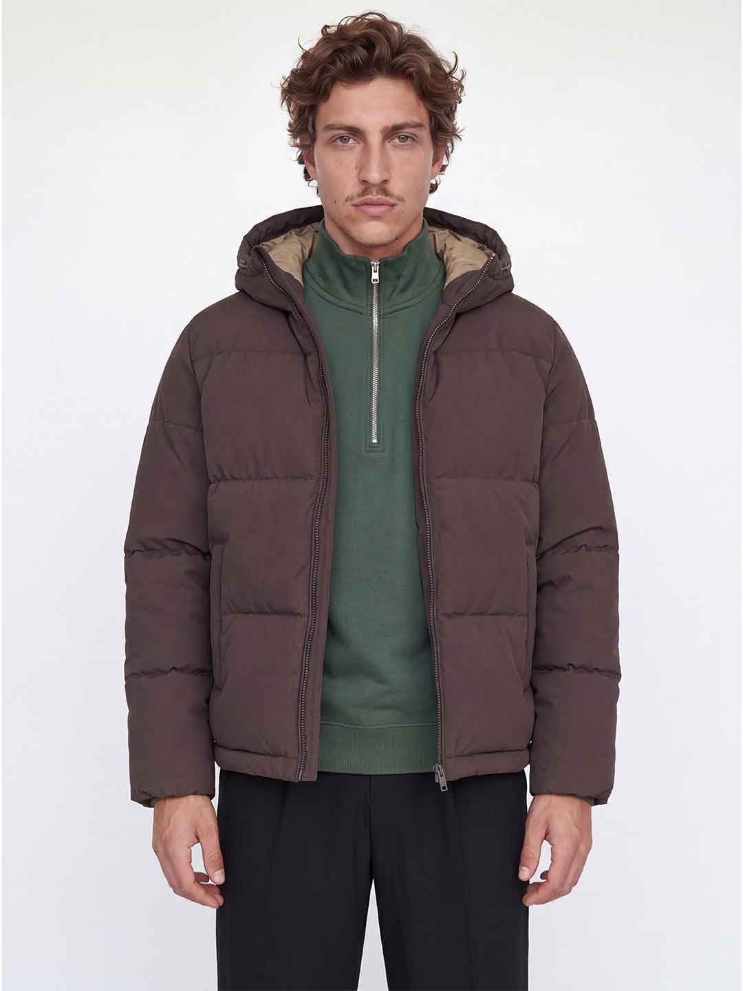 Jack & Jones piumino marrone corto 12303930 MARRONE JACK & JONES 