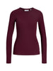 JJXX Freya t-shirt bordeaux maniche lunghe
