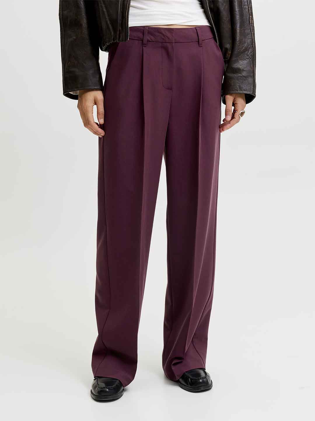 JJXX Ellis pantalone bordeaux vita alta 12248958 BORDEAUX JJXX 