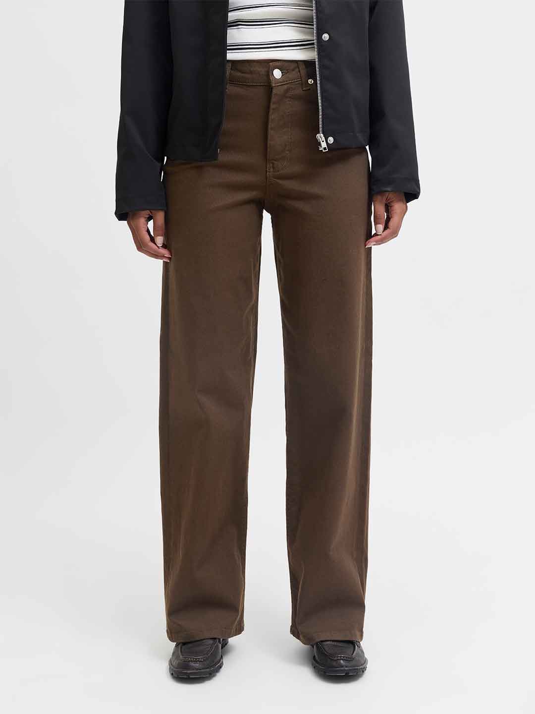 JJXX Zoe jeans marrone gamba ampia 12273087 MARRONE JJXX 