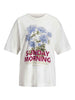 JJXX Sandra t-shirt bianco con fiori