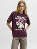 JJXX Sandra t-shirt bordeaux con fiori