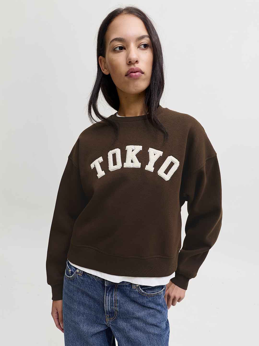 JJXX Tatum felpa marrone Tokyo 12307434 MARRONE JJXX 