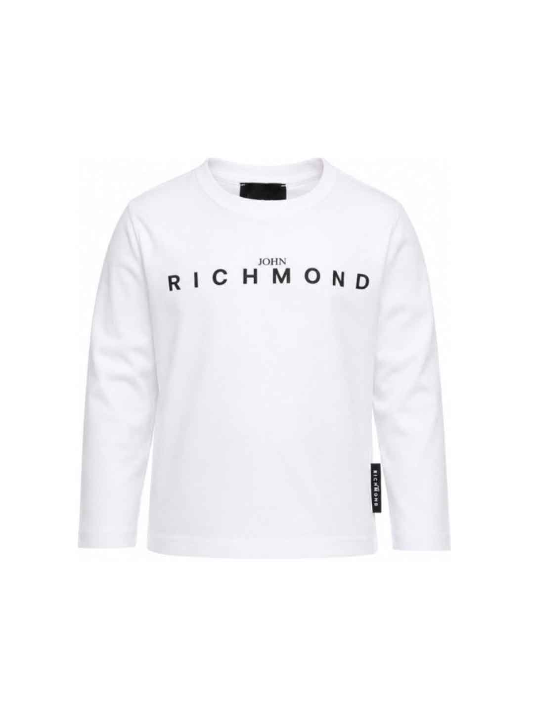 John Richmond t-shirt kids bianco manica lunga 2-16 anni 26016 BIANCO JOHN RICHMOND 