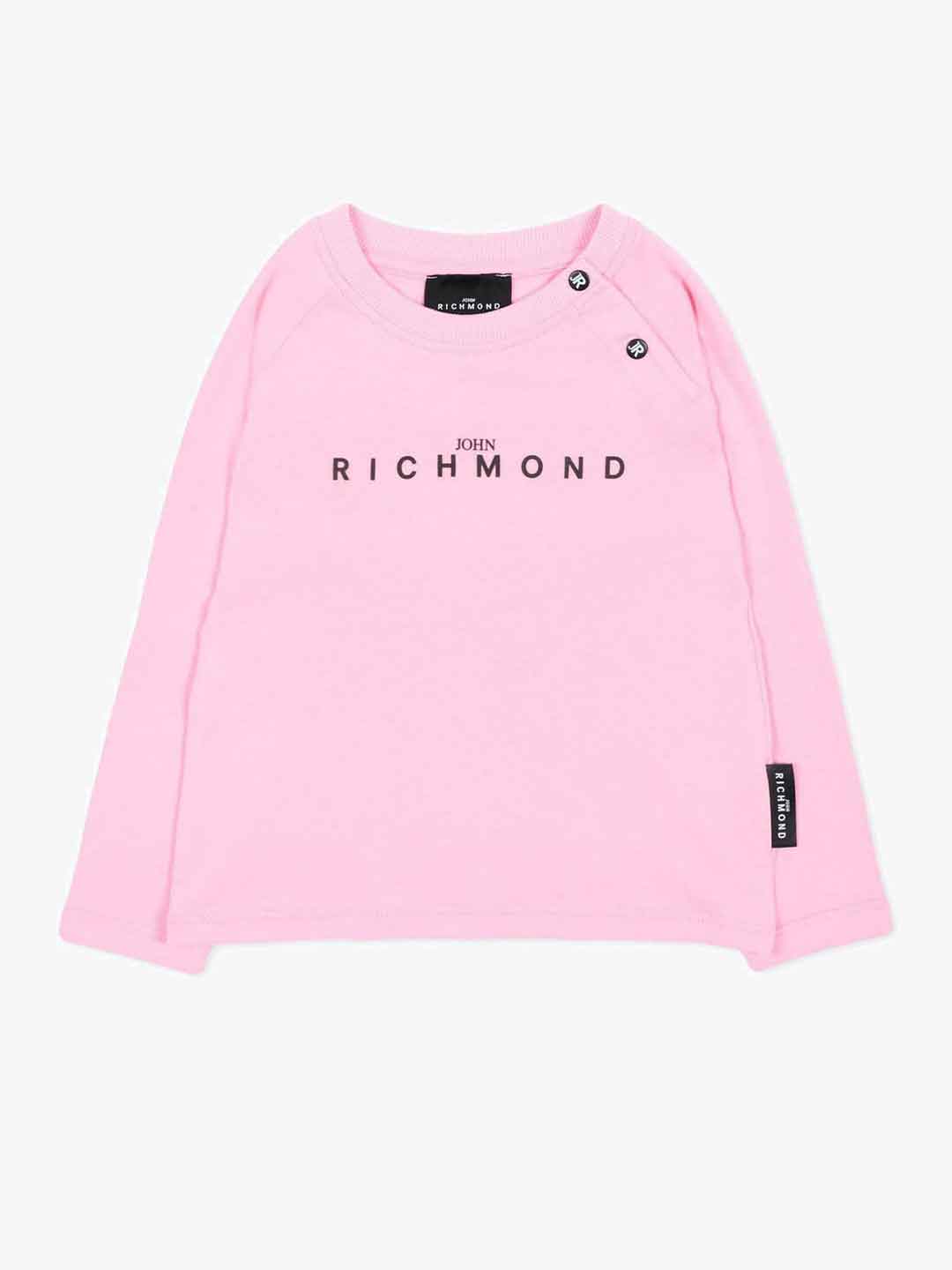 John Richmond t-shirt kids rosa con bottoni 6-36 mesi 26022 ROSA JOHN RICHMOND 