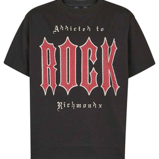 John Richmond t-shirt kids nero Rock con strass 2-14 anni 26038 NERO JOHN RICHMOND 