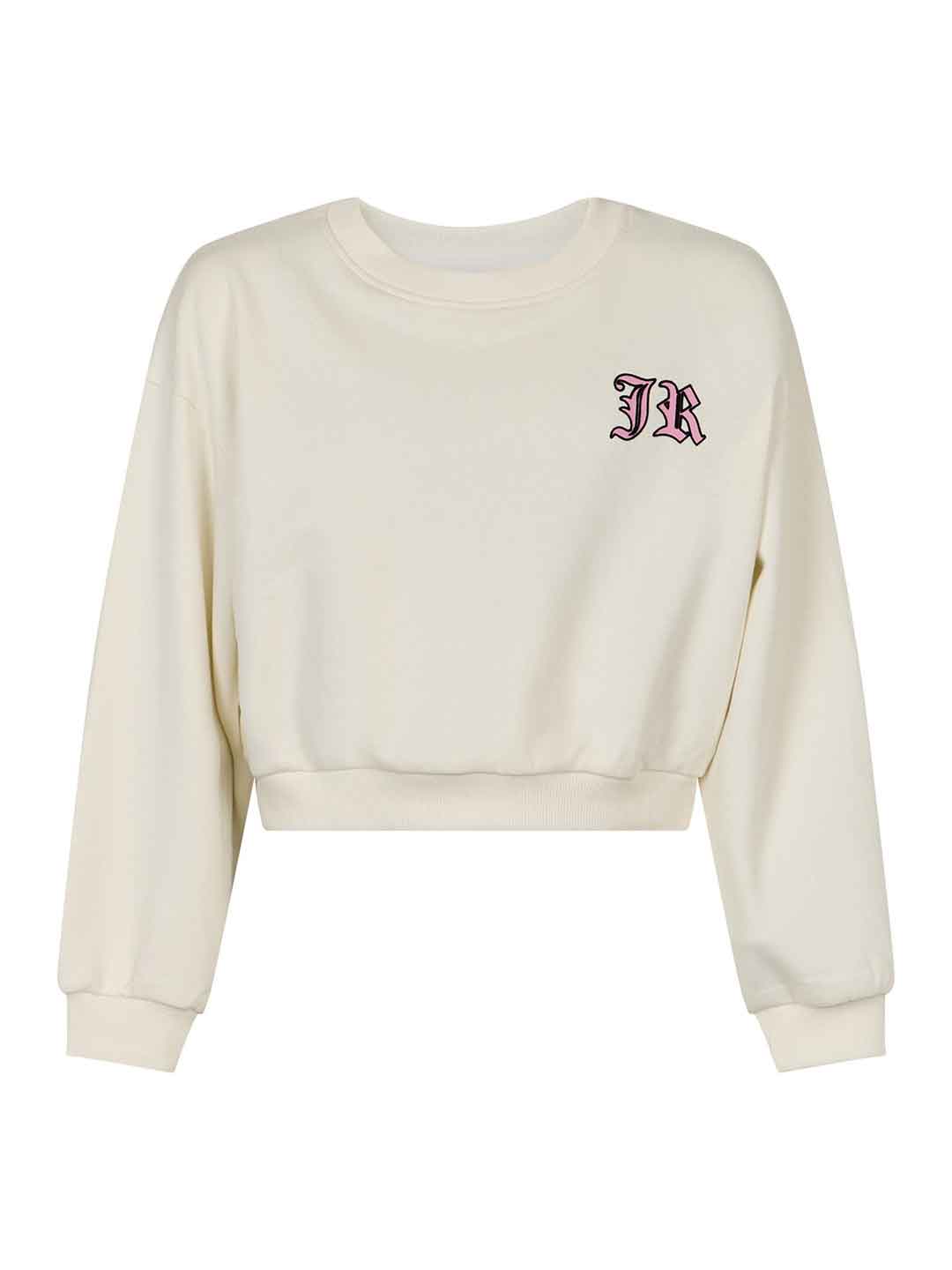 John Richmond felpa kids panna con logo rosa 2-16 anni 26051 PANNA JOHN RICHMOND 
