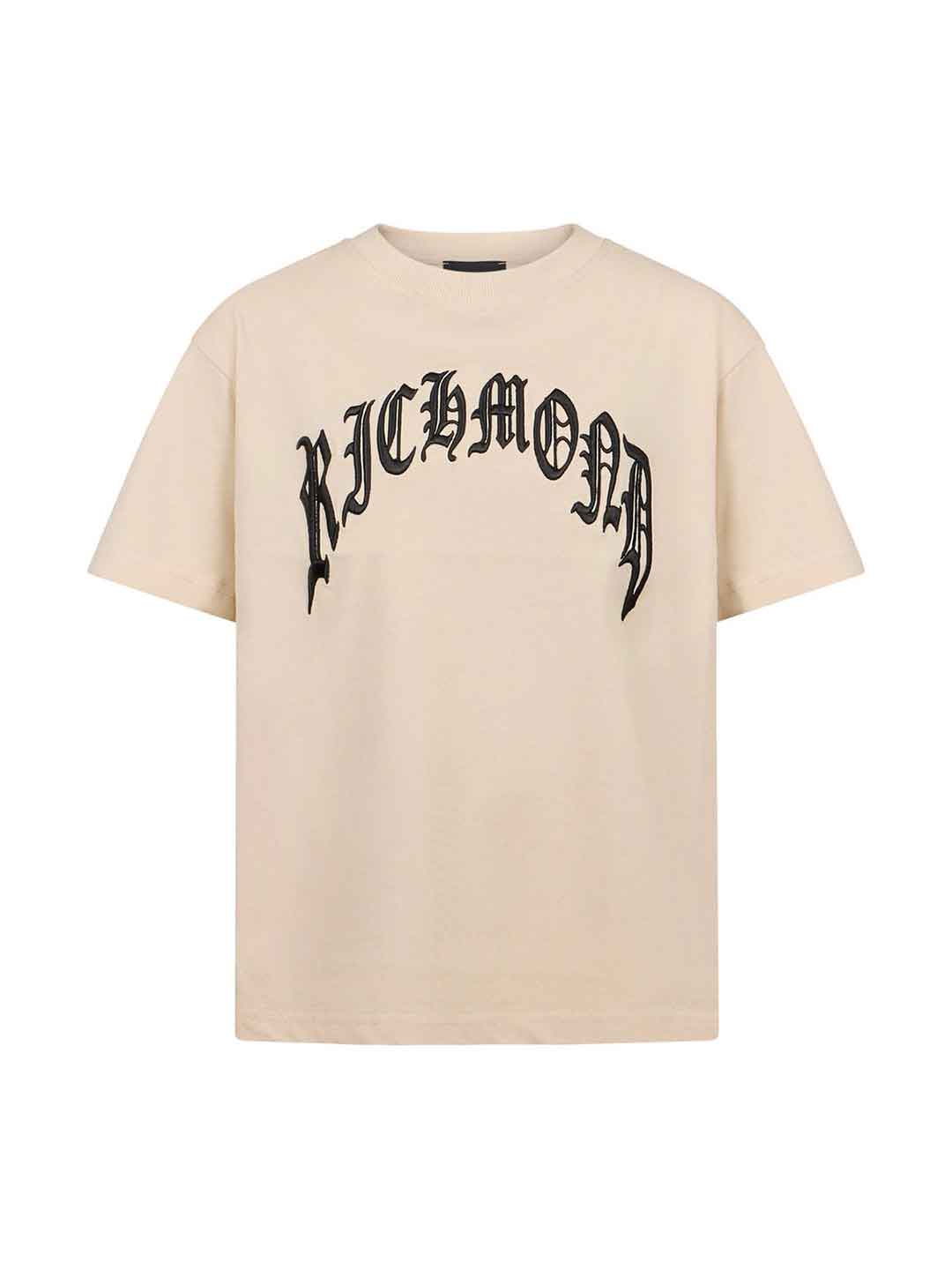 John Richmond t-shirt kids panna con stampa nera 2-16 anni 26087 PANNA JOHN RICHMOND 